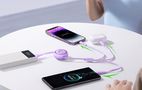 3in1 Joyroom Colorful USB to USB-C/Lightning/Micro USB cable 3.5A, 1m (purple), Joyroom S-A40 Purple