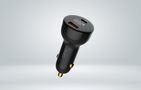 LDNIO C101 Car Charger, USB + USB-C, 100W + USB-C to Lightning Cable (Black), LDNIO C101 Type C to light