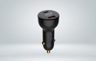 LDNIO C101 Car Charger, USB + USB-C, 100W + USB-C to Lightning Cable (Black), LDNIO C101 Type C to light