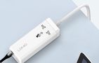 Power strip with 1 AC socket, 2x USB, 2x USB-C LDNIO SC1418, EU/US, 2500W (white), LDNIO SC1418 EU