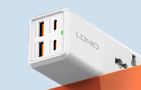 Power strip with 1 AC socket, 2x USB, 2x USB-C LDNIO SC1418, EU/US, 2500W (white), LDNIO SC1418 EU