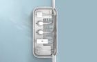 Power strip with organizer, 5x AC, 3x USB, LDNIO SN5309, EU/US, 2500W (white), LDNIO SN5309