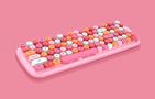 Wireless keyboard MOFII Candy BT (Pink), MOFII SK-646BT Pink