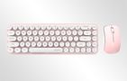 Wireless keyboard + mouse set MOFII Bean 2.4G (White-Pink), MOFII SMK-676367A WP