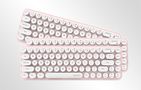 Wireless keyboard + mouse set MOFII Bean 2.4G (White-Pink), MOFII SMK-676367A WP