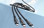 3in1 USB to USB-C / Lightning / Micro USB Cable, Mcdodo CA-0930, 6A, 1.2m (Black), Mcdodo CA-0930