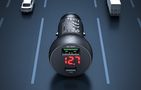 Car Charger Mcdodo CC-7030, USB + USB-C, with Display, 45W (Black), Mcdodo CC-7030