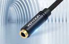 Cable audio mini jack 3.5mm female to 2x mini jack 3.5 mm male Vention BBLBAB 0.6m (black), Vention BBLBAB