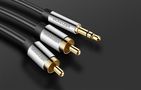 Cable Audio 3.5mm to 2x RCA Vention BCFBI 3m Black, Vention BCFBI