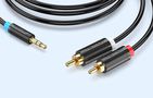 Cable Audio Adapter 3.5mm Male to 2x Male RCA Vention BCLBK 8m Black, Vention BCLBK