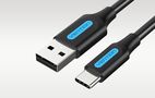 Cable USB 2.0 to USB-C Vention COKBF 5A 1m (black), Vention COKBF