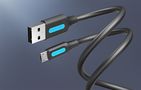 Cable USB 2.0 A to Micro USB Vention COLBC 3A 0,25m black, Vention COLBC