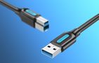 USB 3.0 A to B print cable Vention COOBF 2A 1m Black PVC, Vention COOBF