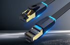 Flat Network Cable CAT8 U/FTP Vention IKCBG RJ45 Ethernet 40Gpbs 1.5m (Black), Vention IKCBG