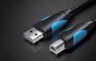 Printer Cable USB 2.0 A to USB-B Vention VAS-A16-B300 3m Black, Vention VAS-A16-B300