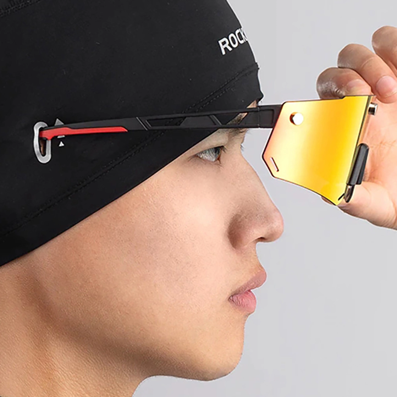 Rockbros YPP037 cycling cap with cutouts for glasses - black, Rockbros 5907769361562 5907769361562