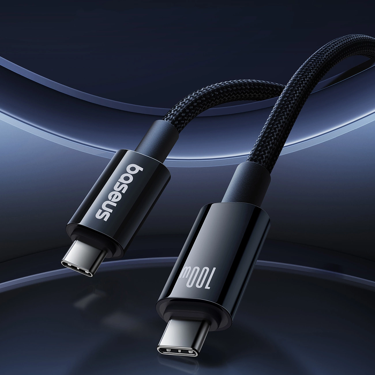 Baseus Tungsten Gold USB-C 3.2 / USB-C 3.2 cable 100W 4K 60Hz 1.5m - black, Baseus P10319800111-00 P10319800111-00