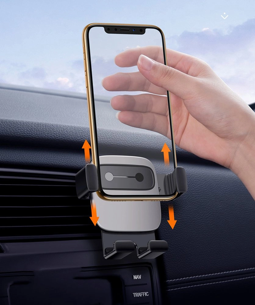 Baseus Cube SUYL-FK01 gravity phone holder 4.7-6.6" for car air vent - black, Baseus 6953156210004 6953156210004