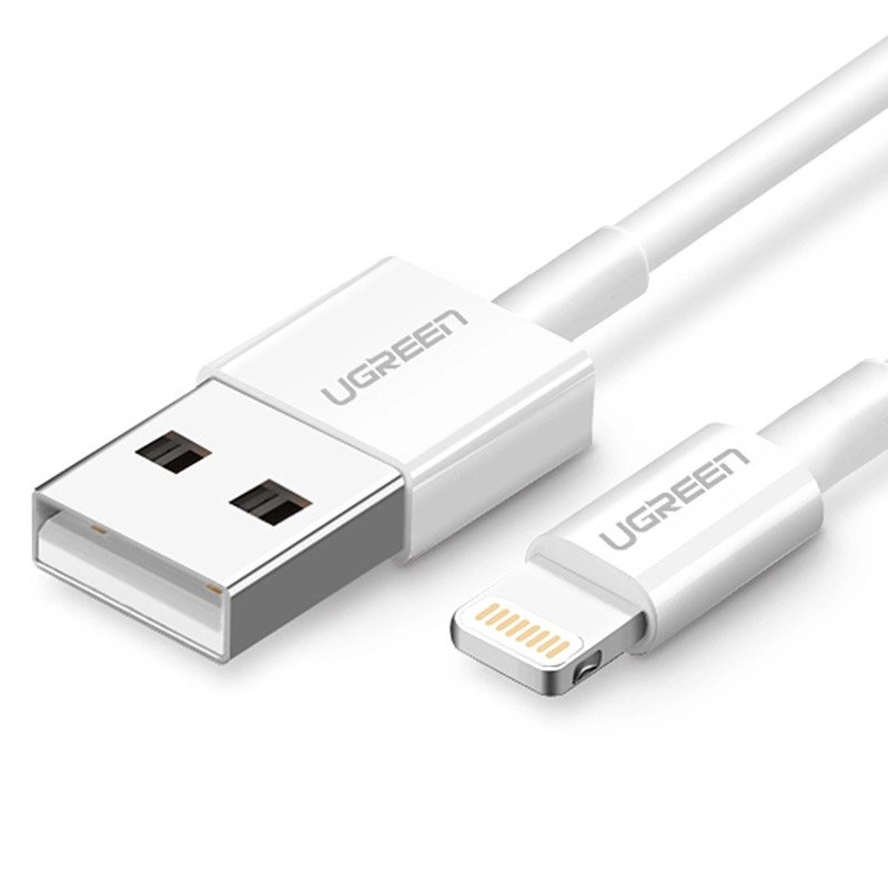 Ugreen US155 20730 USB-A / Lightning MFi 2.4A cable 2m - white, Ugreen 6957303827305 6957303827305