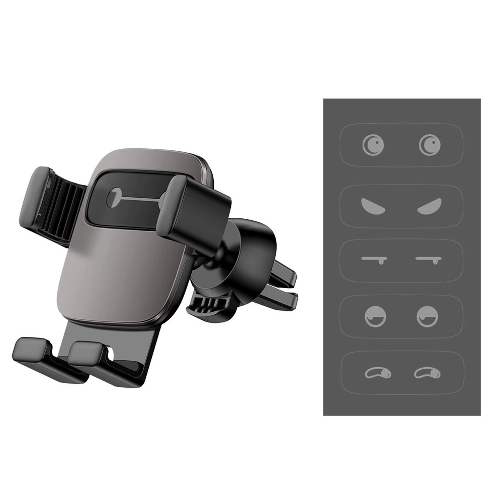 Baseus Cube SUYL-FK01 gravity phone holder 4.7-6.6" for car air vent - black, Baseus 6953156210004 6953156210004