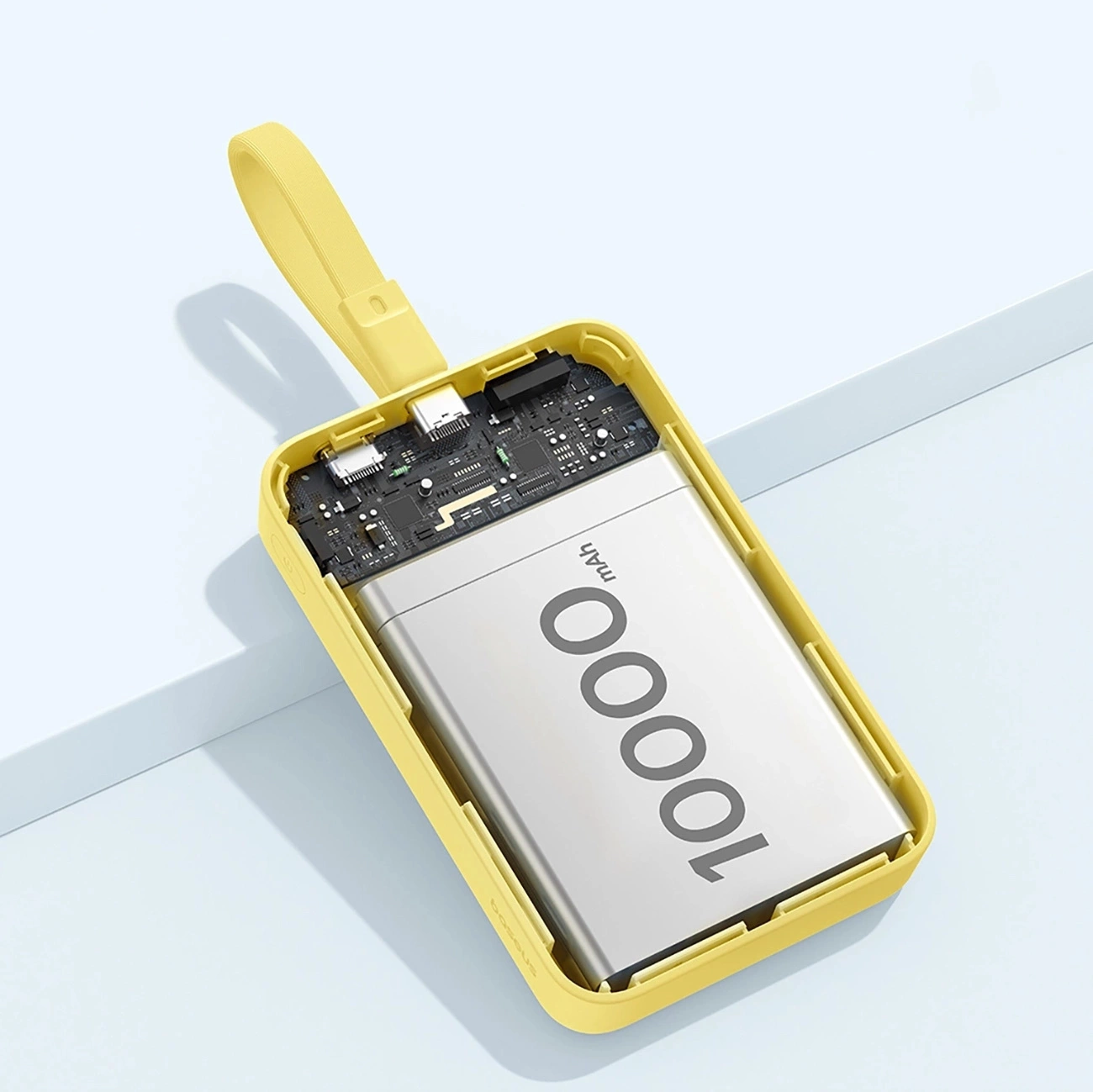 Baseus Magnetic Mini MagSafe 10000mAh 30W powerbank with built-in USB-C cable - yellow + Baseus Simple Series USB-C - USB-C 60W 0.3m cable, Baseus 6932172642808 6932172642808