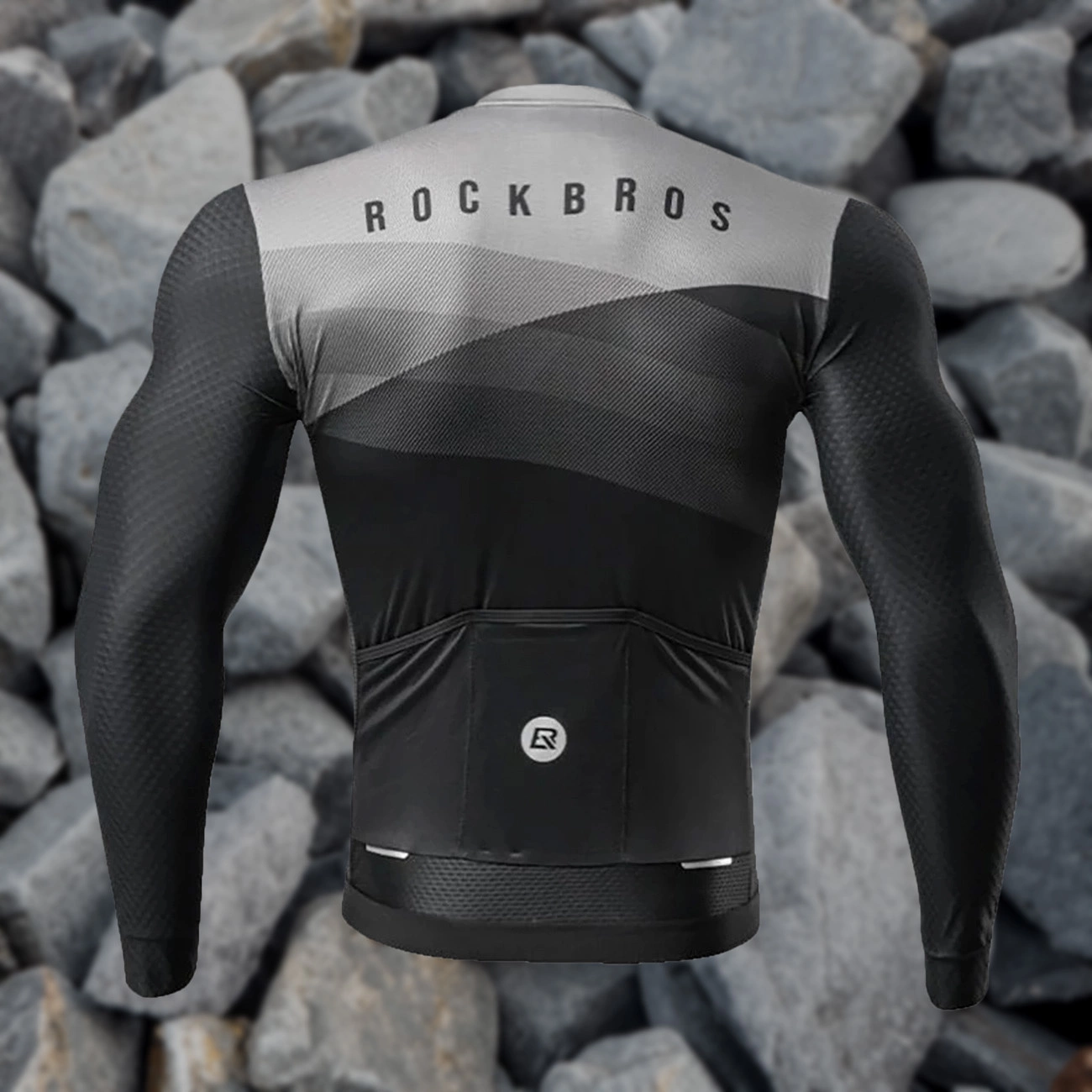 Rockbros cycling jersey 15120009005 long sleeve spring/summer XXL - black, Rockbros 5907769360282 5907769360282