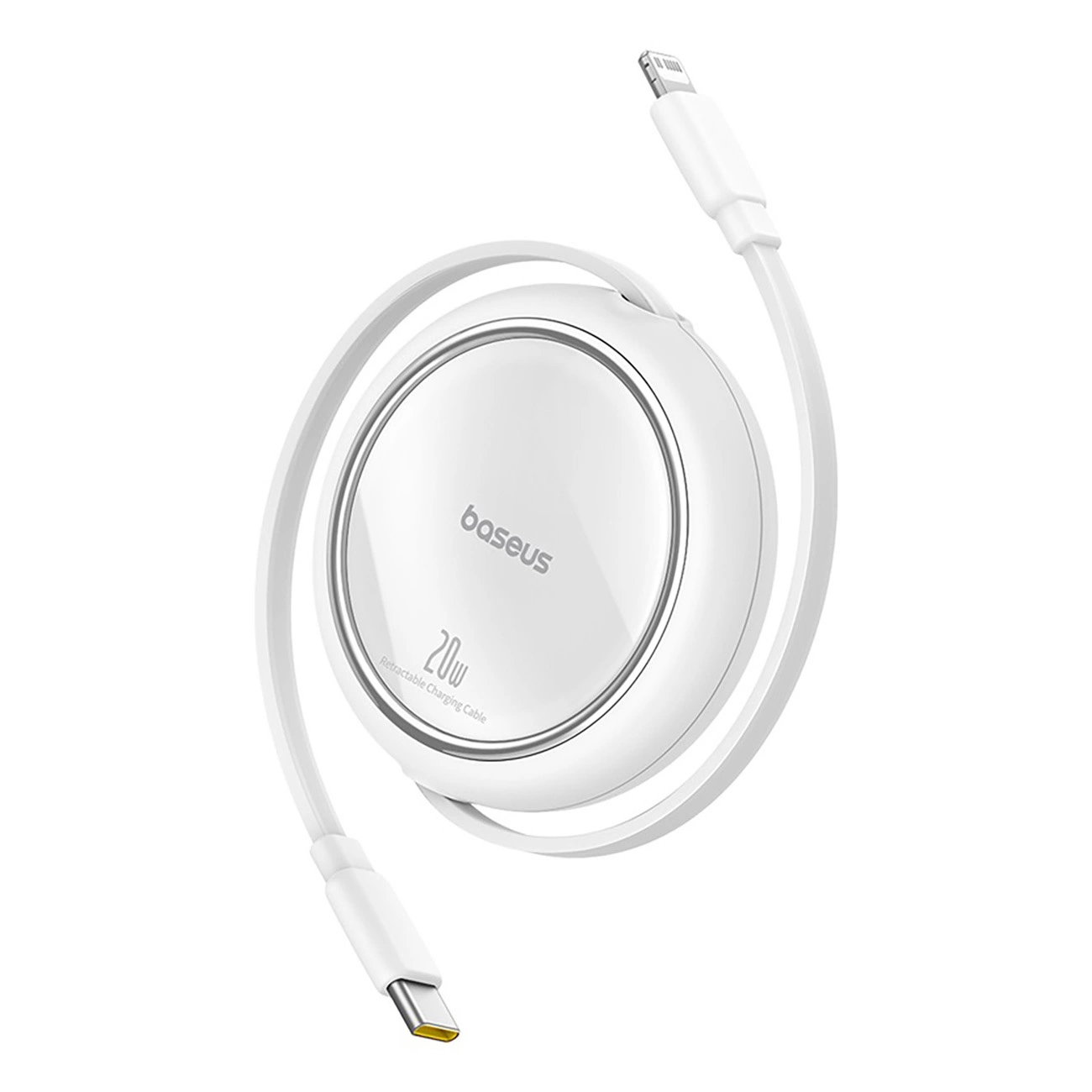 Baseus Free2Pull Cable Retractable USB-C / Lightning 20W 1m - White, Baseus P10364501211-00 P10364501211-00