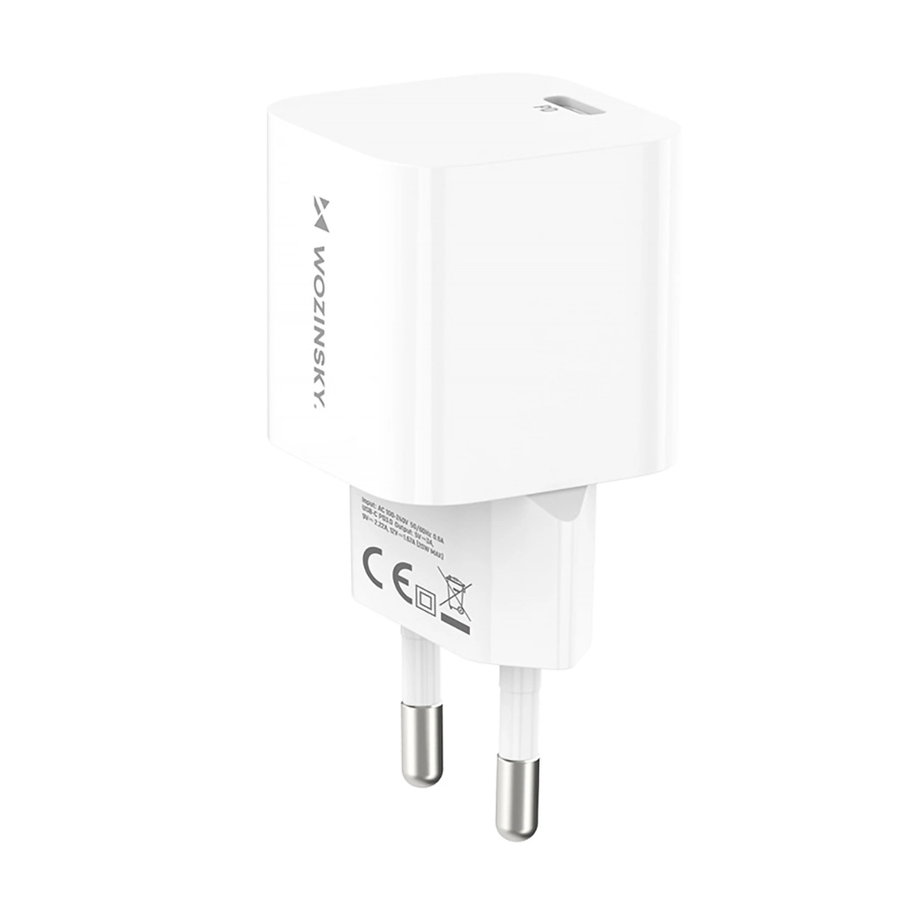 Wozinsky CMWCS USB-C PD 20W wall charger - white, Wozinsky 5907769308628 5907769308628