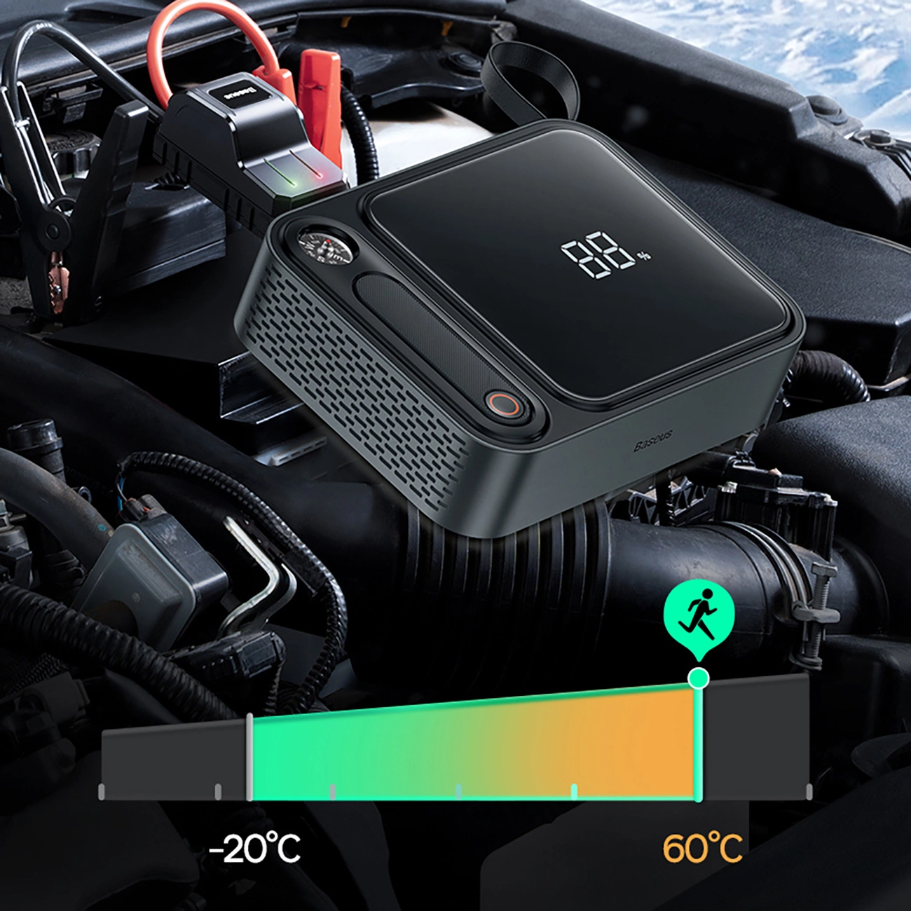 Jump starter Baseus Super Energy Ultra 3000A with power bank 26800 mAh - black, Baseus 6932172631864 6932172631864