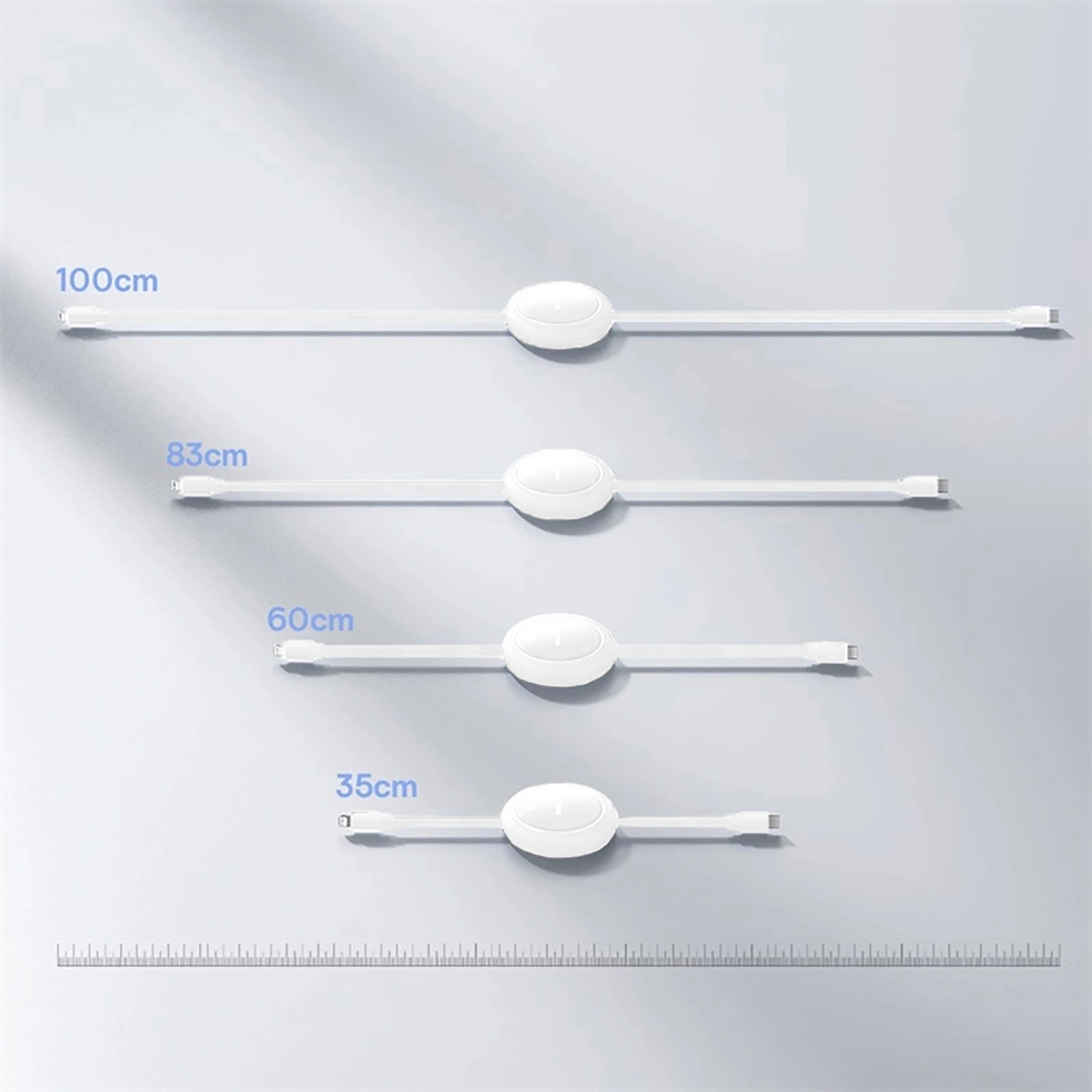 Baseus Free2Pull Cable Retractable USB-C / Lightning 20W 1m - White, Baseus P10364501211-00 P10364501211-00