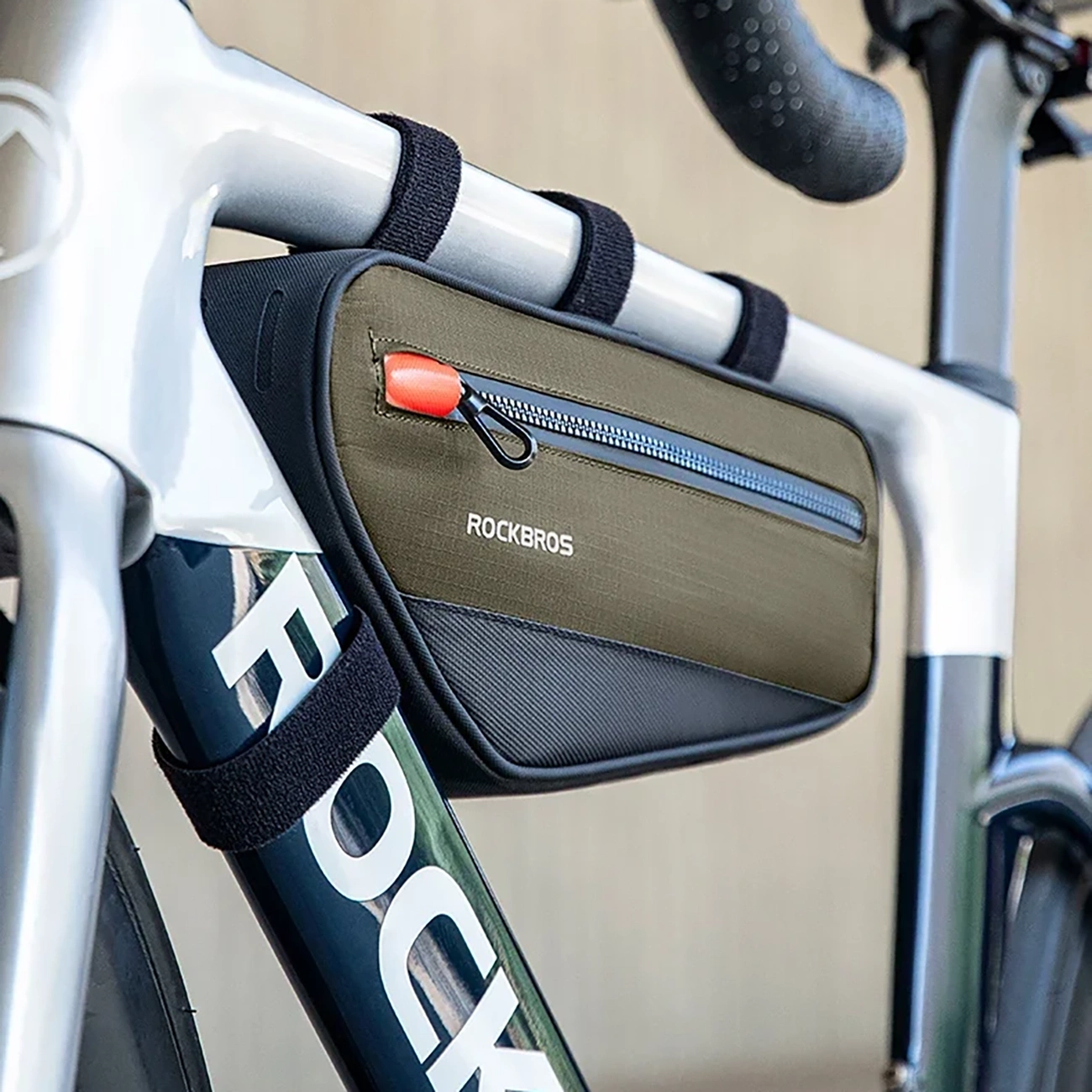 Rockbros 30120079001 bicycle bag for 1.7 l frame - green and black, Rockbros 7381758550638 7381758550638