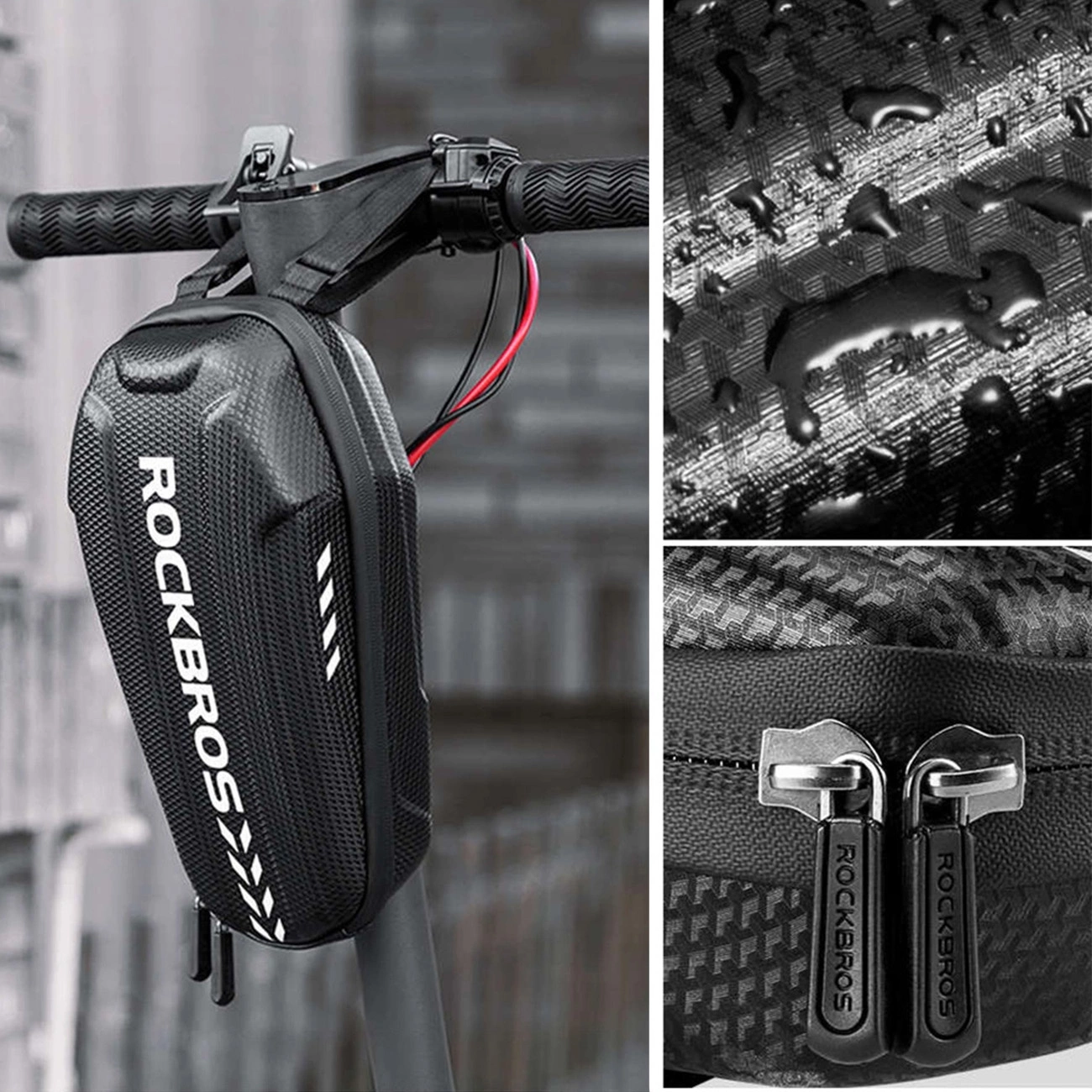 Rockbros B62-1 bicycle bag for handlebar or frame 3 l - black, Rockbros 7683507142010 7683507142010