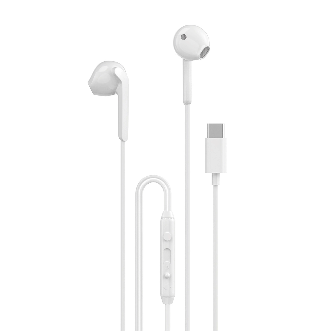 Dudao X3C In-Ear Wired USB-C Headphones 1.2m - White, Dudao 6970379615171 6970379615171