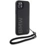 BMW Signature Leather Wordmark Cord case for iPhone 15 Plus / 14 Plus - black, BMW 3666339232665 3666339232665