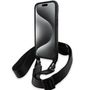 BMW M Edition Carbon Tricolor Lines &amp; Strap case for iPhone 15 Plus / 14 Plus - black, BMW 3666339235666 3666339235666