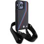 BMW M Edition Carbon Tricolor Lines &amp; Strap case for iPhone 15 Pro - black, BMW 3666339235673 3666339235673