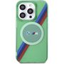 BMW M Tricolor Stripes MagSafe case for iPhone 15 Pro - green, BMW 3666339144968 3666339144968