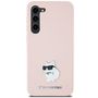 Karl Lagerfeld Silicone Choupette Metal Pin case for Samsung Galaxy S23 - pink, Karl Lagerfeld 3666339242237 3666339242237