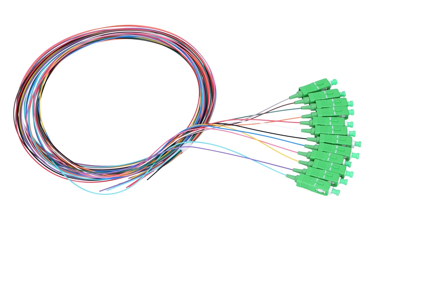Extralink SC/APC | Pigtail set | Single mode, 900um, G.657A1, 1,5m, 12 pcs, 12 colours, EXTRALINK EX.0349 5902560360349