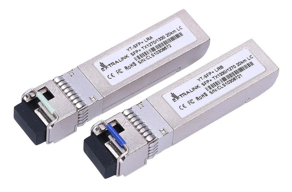 Extralink SFP+ 10G | SFP+ WDM Module | 10Gbps 1270/1330nm, single mode, 20km, LC, DOM, pair, EXTRALINK EX.6211 5902560366211