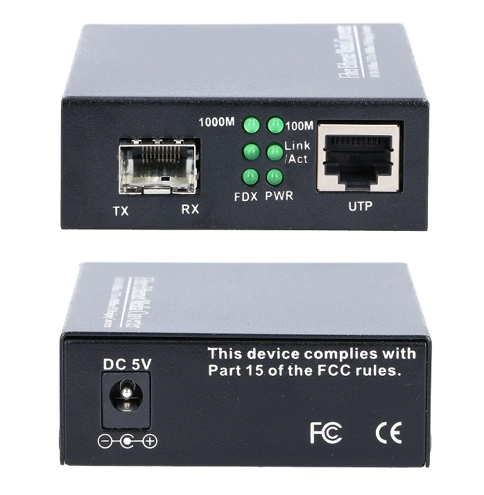 Extralink Sedir | Media converter | 1x SFP, 1x RJ45 1000Mb/s, MC220 replacement, EXTRALINK EX.3296 5902560363296