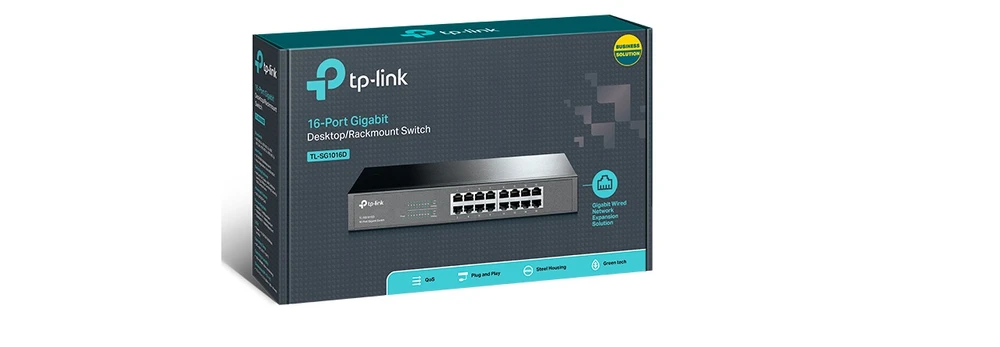 TP-Link TL-SG1016D | Switch | 16x RJ45 1000Mb/s, Rack, Unmanaged, TP-LINK TL-SG1016D 6935364020613