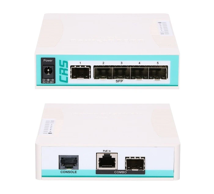 MikroTik CRS106-1C-5S | Switch | 1x RJ45 1000Mb/s, 6x SFP, MIKROTIK CRS106-1C-5S 4752224000101