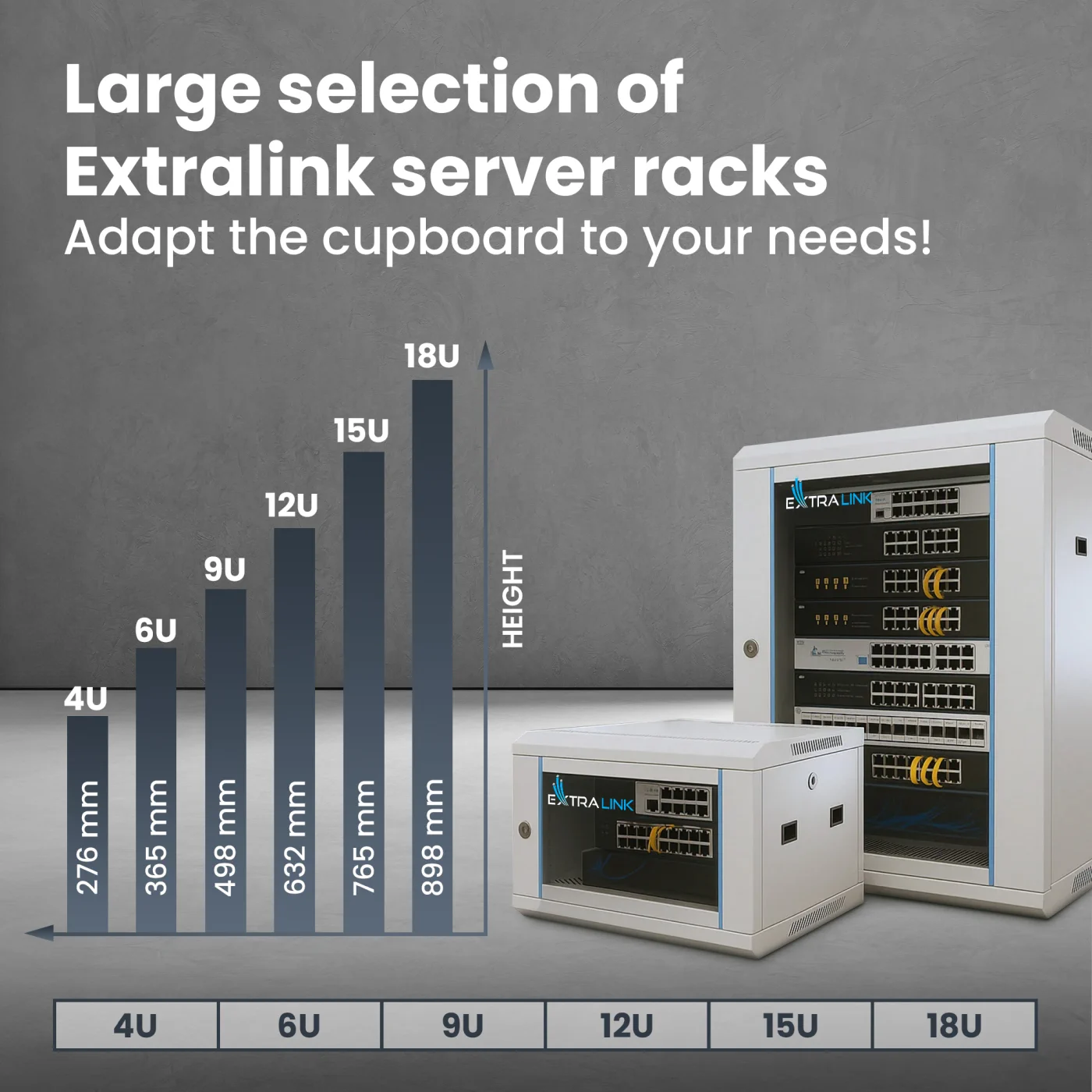 Extralink 6U 600x600 Gray | Rackmount cabinet | wall mounted, EXTRALINK EX.8567 5902560368567
