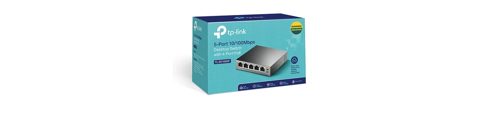 TP-Link TL-SF1005P | Switch | 5x RJ45 100Mb/s, 4x PoE, 58W, TP-LINK TL-SF1005P 6935364083199