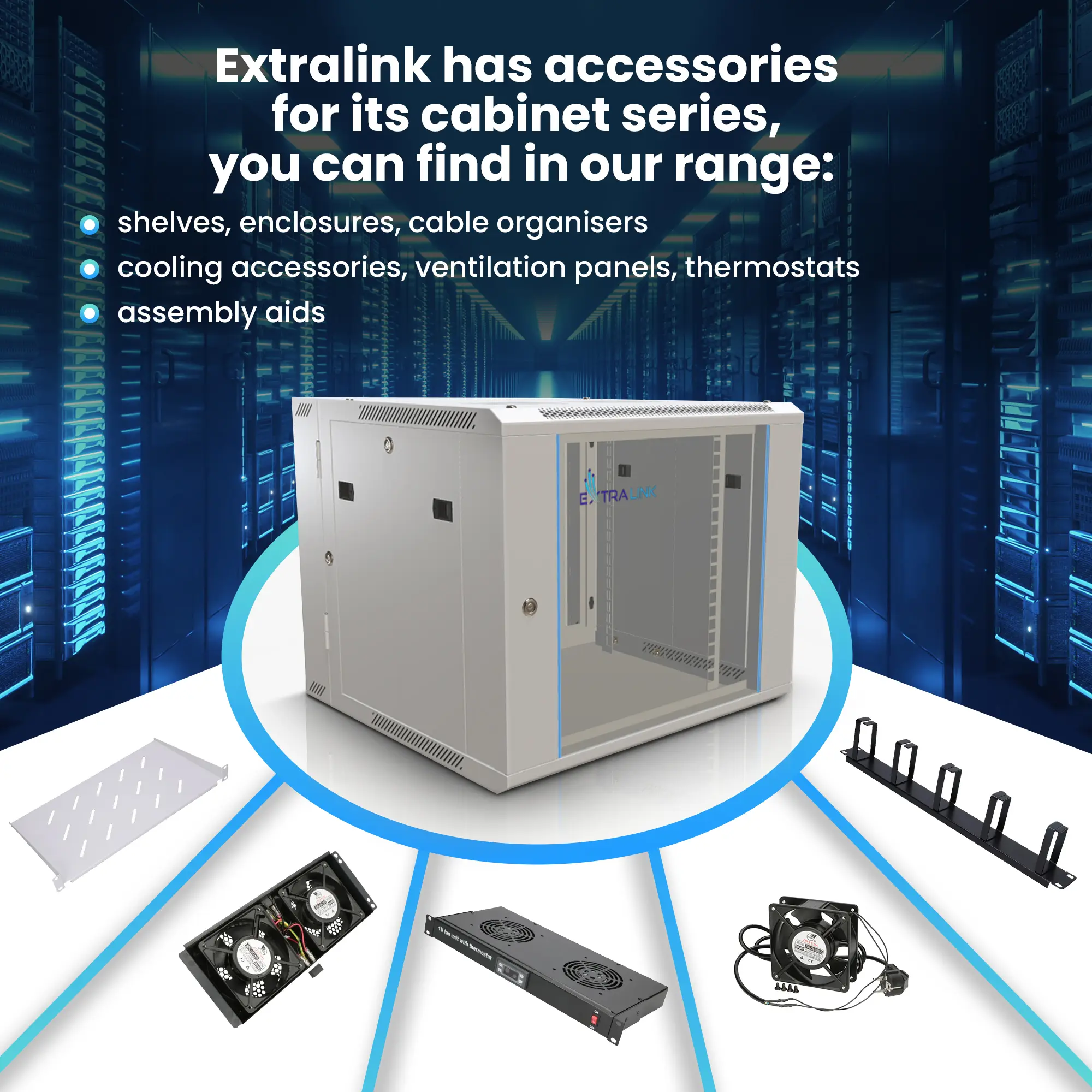 Extralink 6U 600x600 AZH Gray | Rackmount cabinet | wall mounted, swing type, EXTRALINK EX.12936 5903148912936