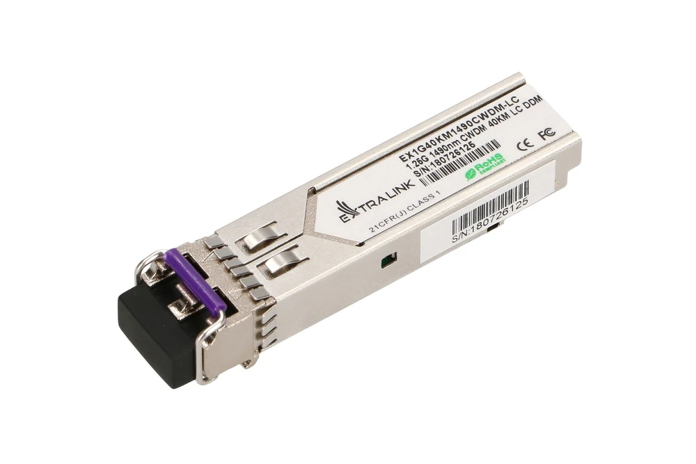 Extralink SFP 1.25G | SFP CWDM Module | 1,25Gbps, 1490nm, single mode, 40km, LC, DOM, EXTRALINK EX.13582 5903148913582