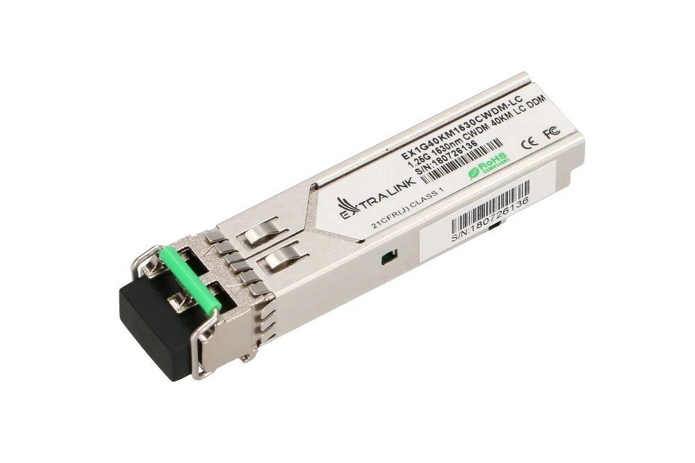 Extralink SFP 1.25G | SFP CWDM Module | 1,25Gbps, 1530nm, single mode, 40km, LC, DOM, EXTRALINK EX.13605 5903148913605