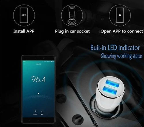 Roidmi 3S | Car charger with FM tuner | Bluetooth, Black, ROIDMI MOJIETU 3S BLACK 6970019140247