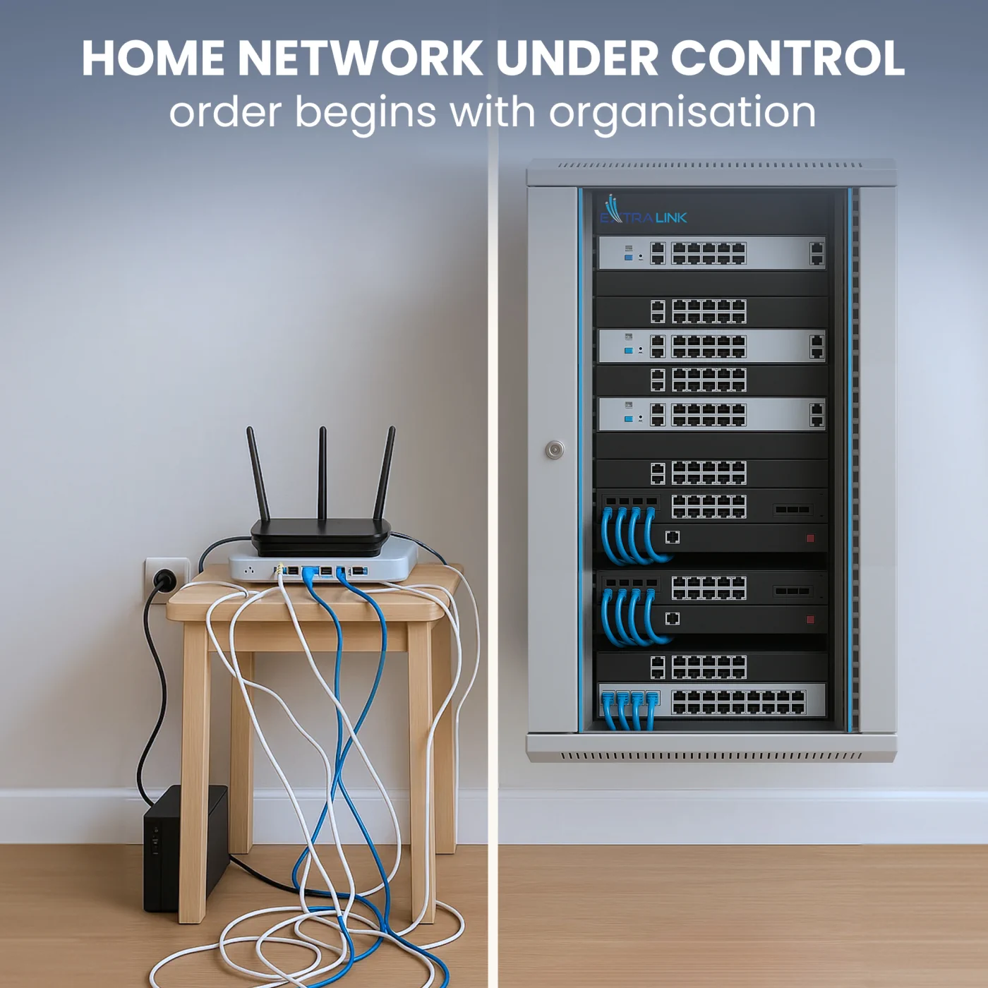 Extralink 15U 600x450 Gray | Rackmount cabinet | wall mounted, EXTRALINK EX.14336 5903148914336